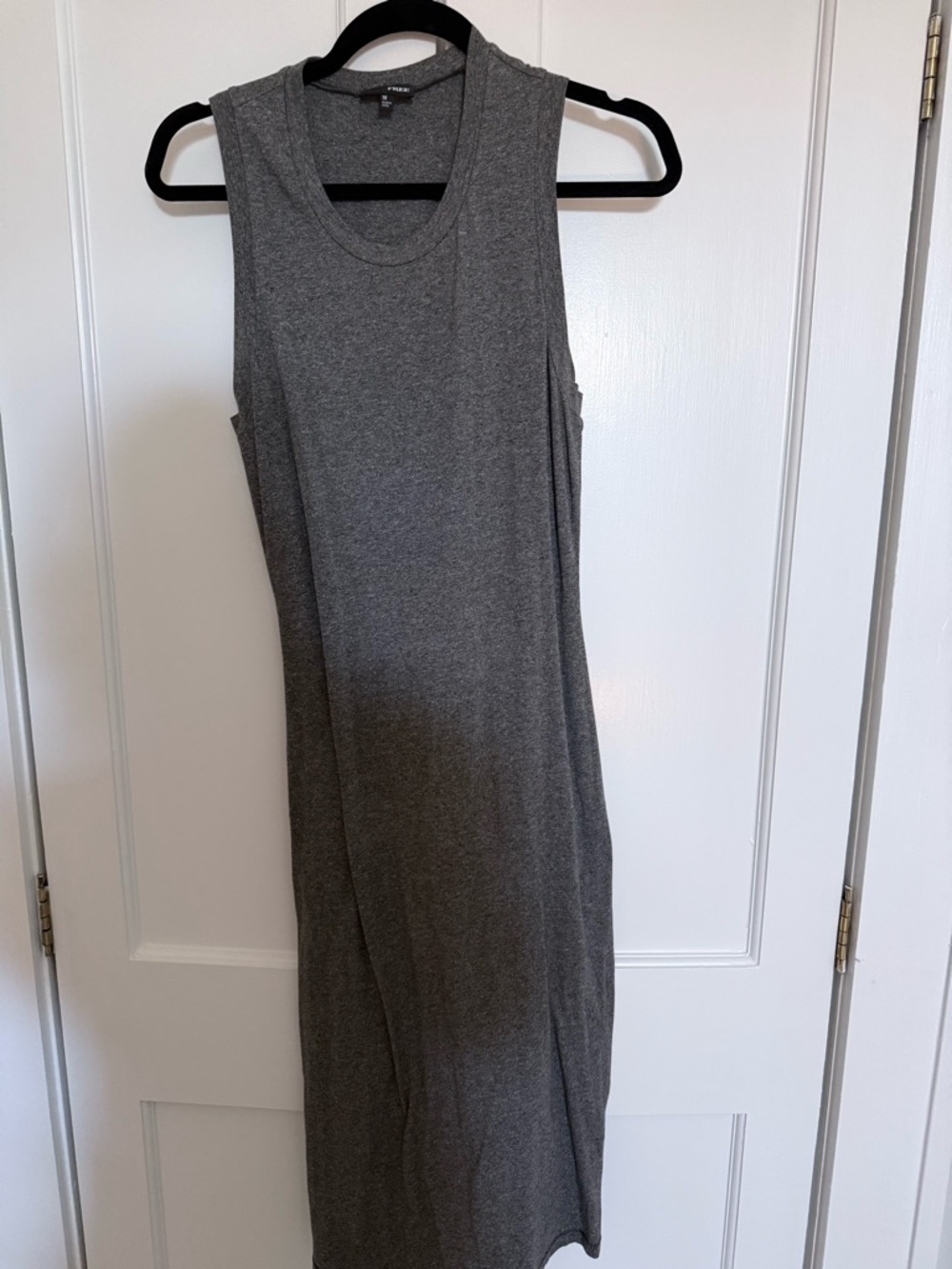 Aritzia Free Sleeveless Gray Knit Maxi Dress